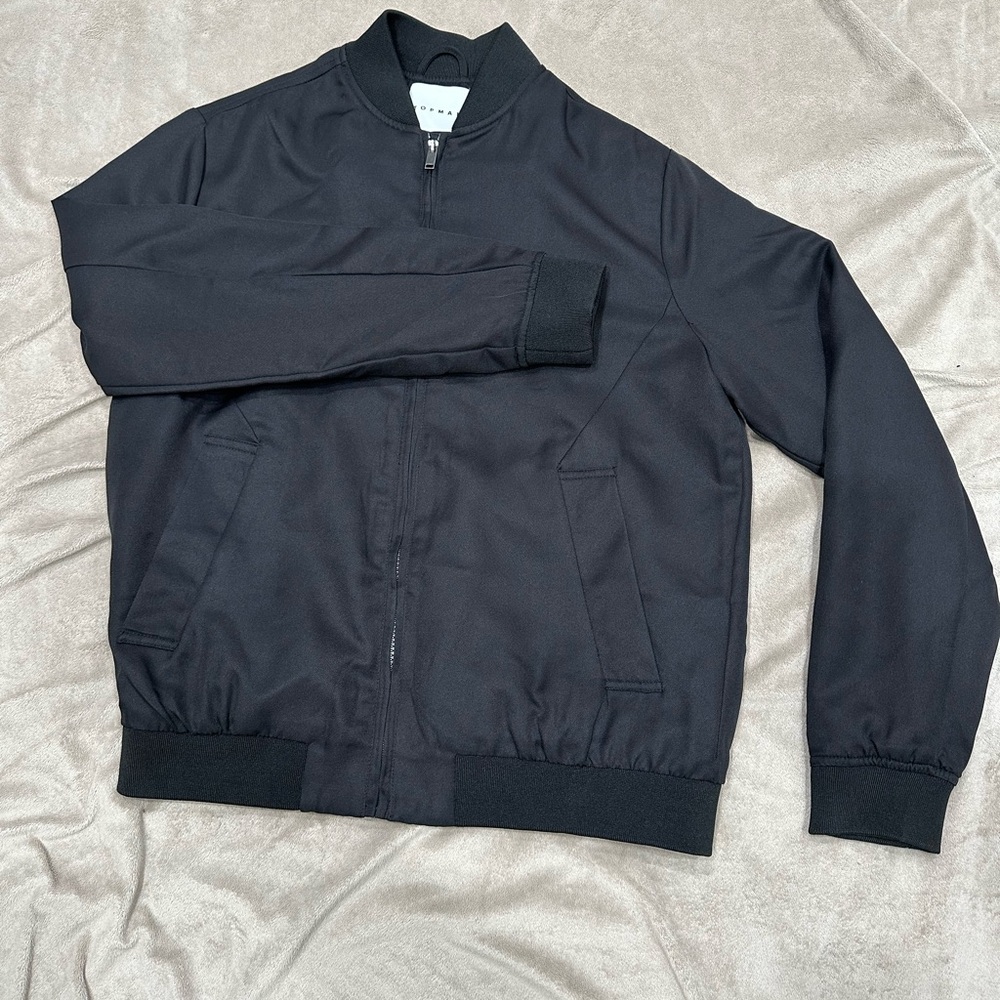 TOPMAN BOMBER JACKET - SIZE MENS SMALL - COLOR BLACK